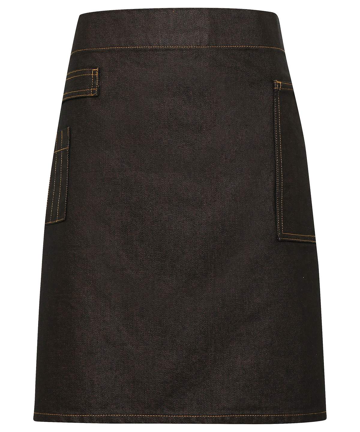 Premier Division Waxed Look Denim Waist Apron - Image 3