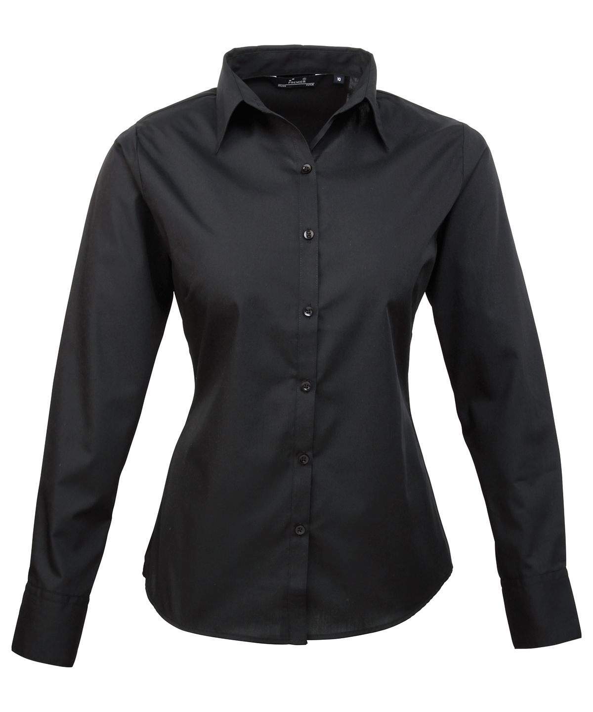 Premier Womens`s Poplin Long Sleeve Blouse - Image 23