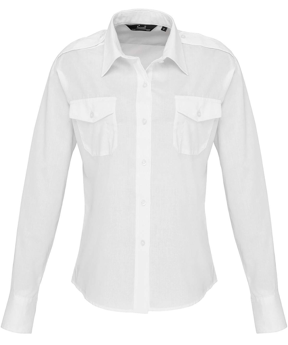 Premier Womens`s Long Sleeve Pilot Shirt - Image 2
