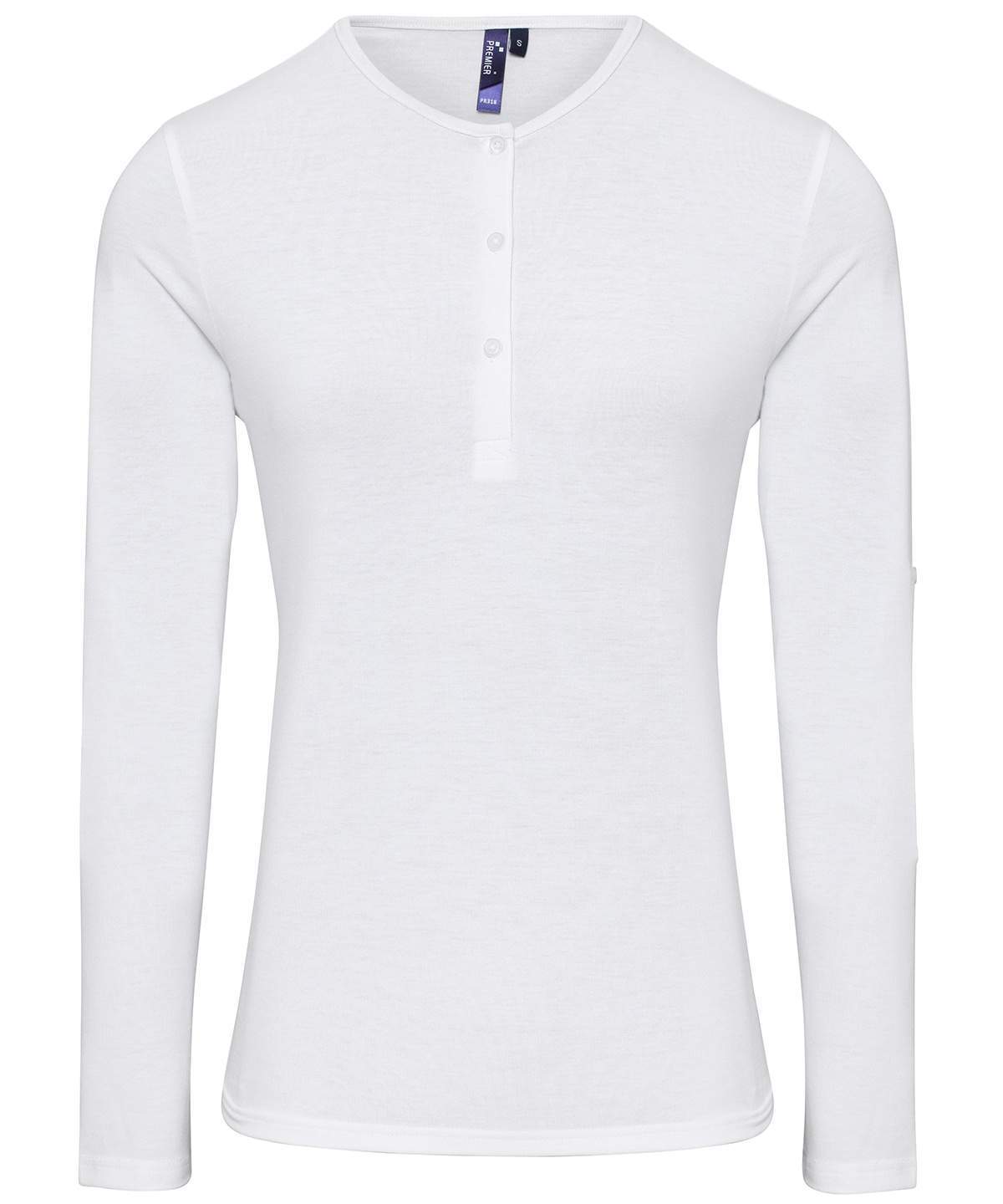 Premier Womens`s Long John Roll Sleeve Tee - Image 18