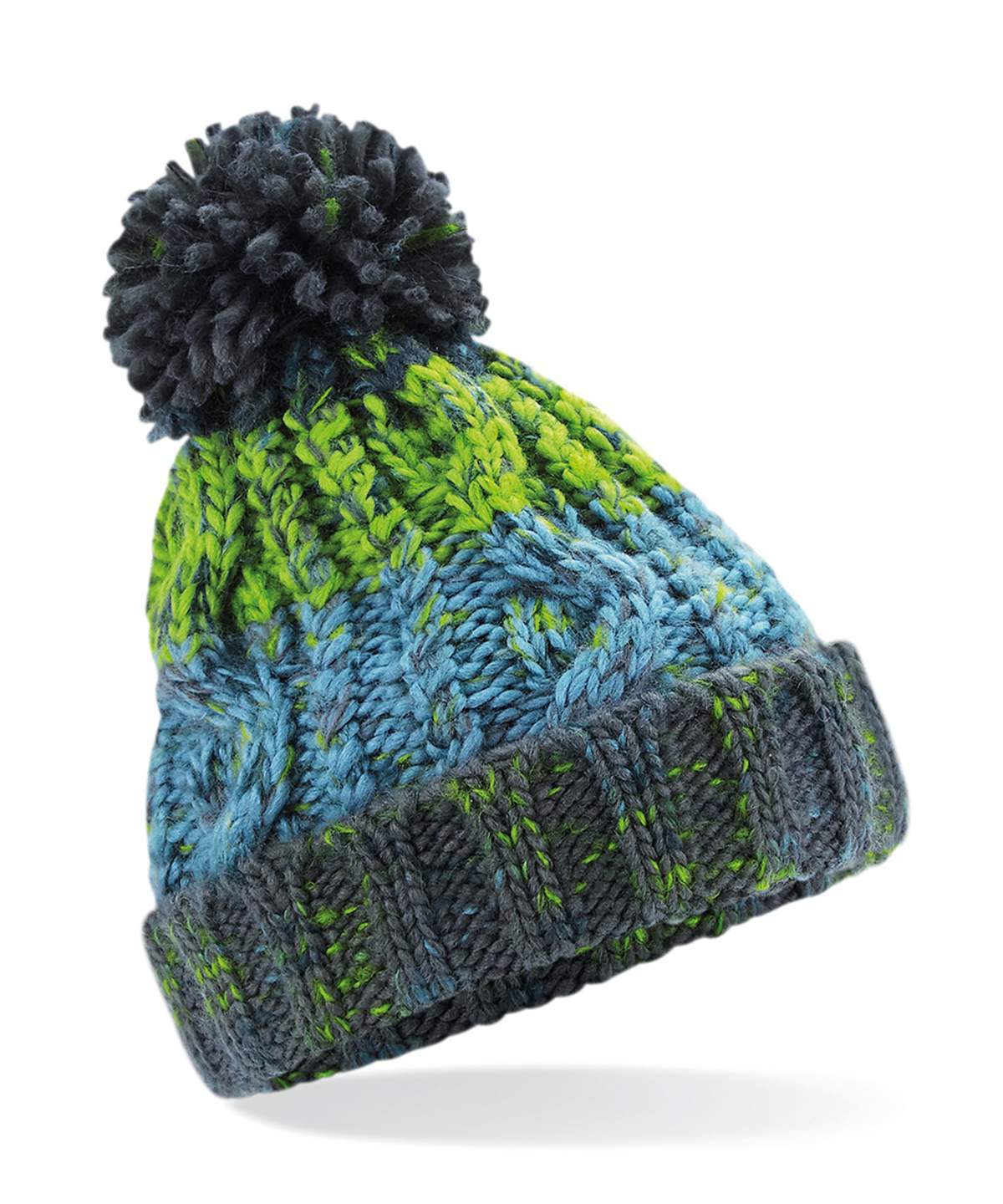 Beechfield Junior Corkscrew Pom Pom Beanie - Image 2