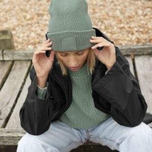 Beechfield Deep Cuffed Tonal Patch Beanie