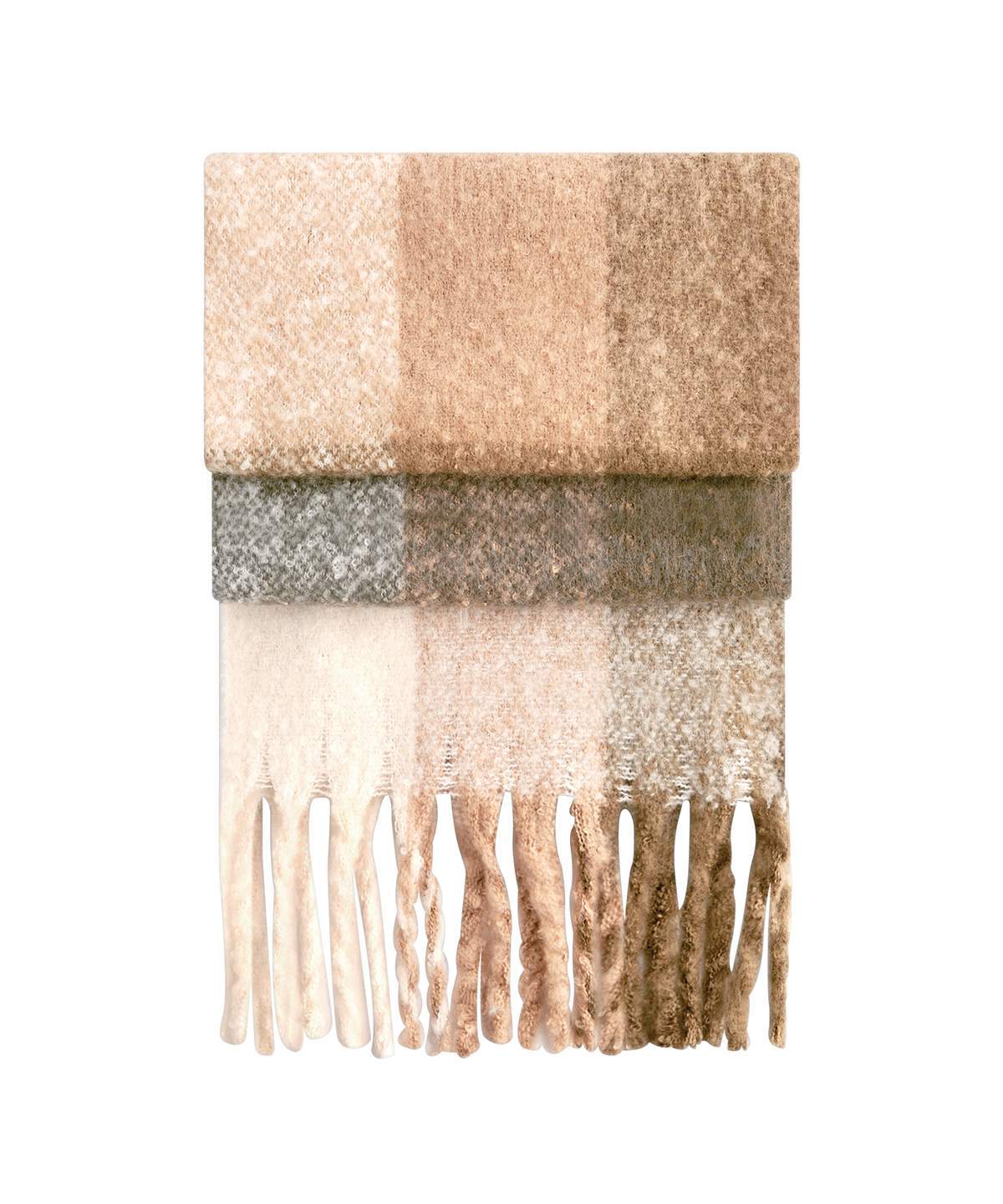 Beechfield Fluffy Check Scarf - Image 2