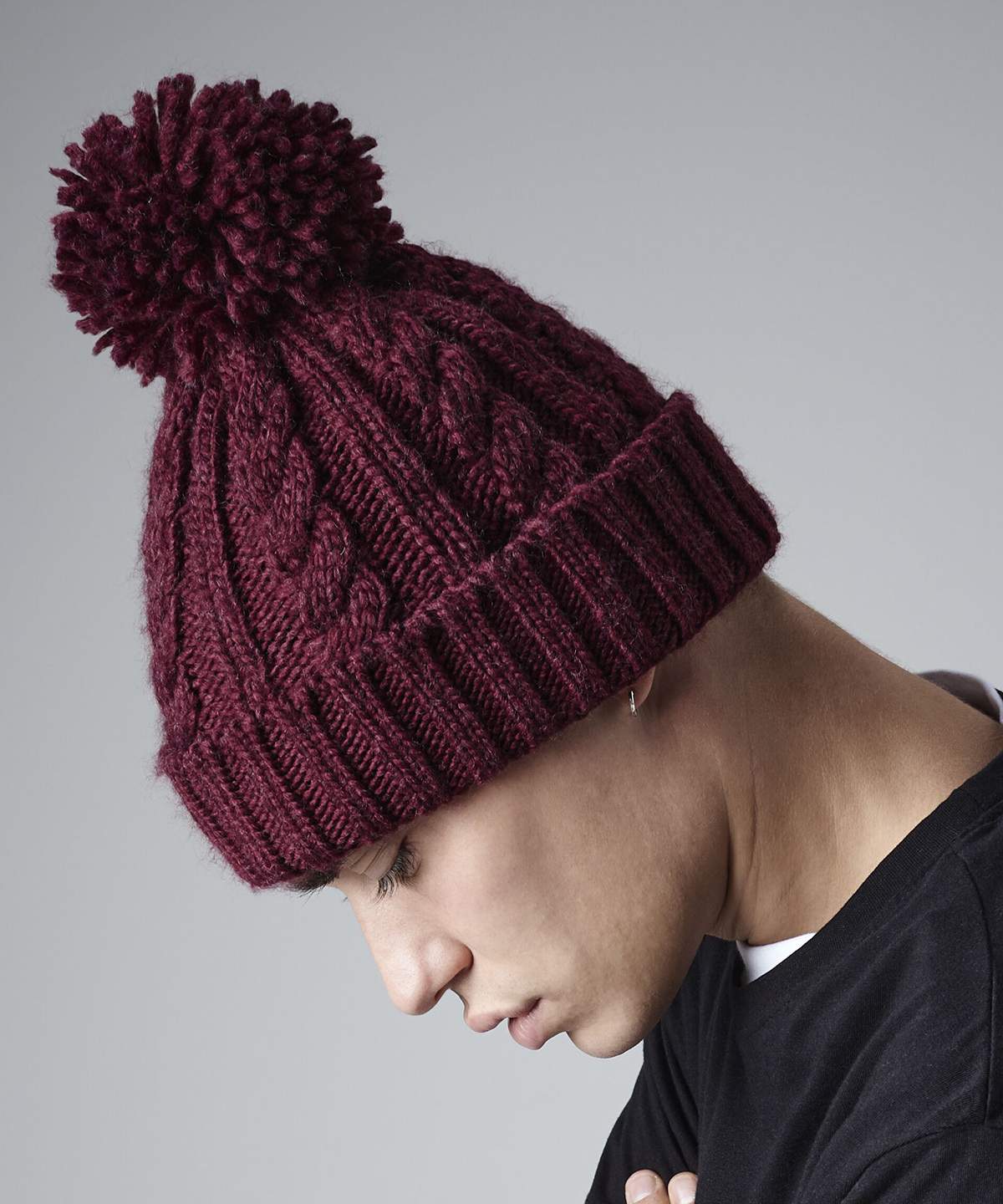 Beechfield Cable Knit Melange Beanie