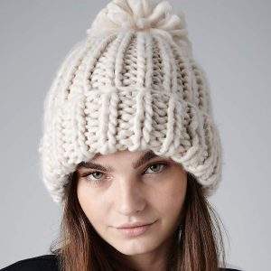 Beechfield Oversized Hand Knitted Beanie