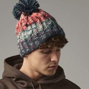 Beechfield Corkscrew Pom Pom Beanie