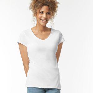 Gildan Softstyle Women`s V-Neck T-Shirt