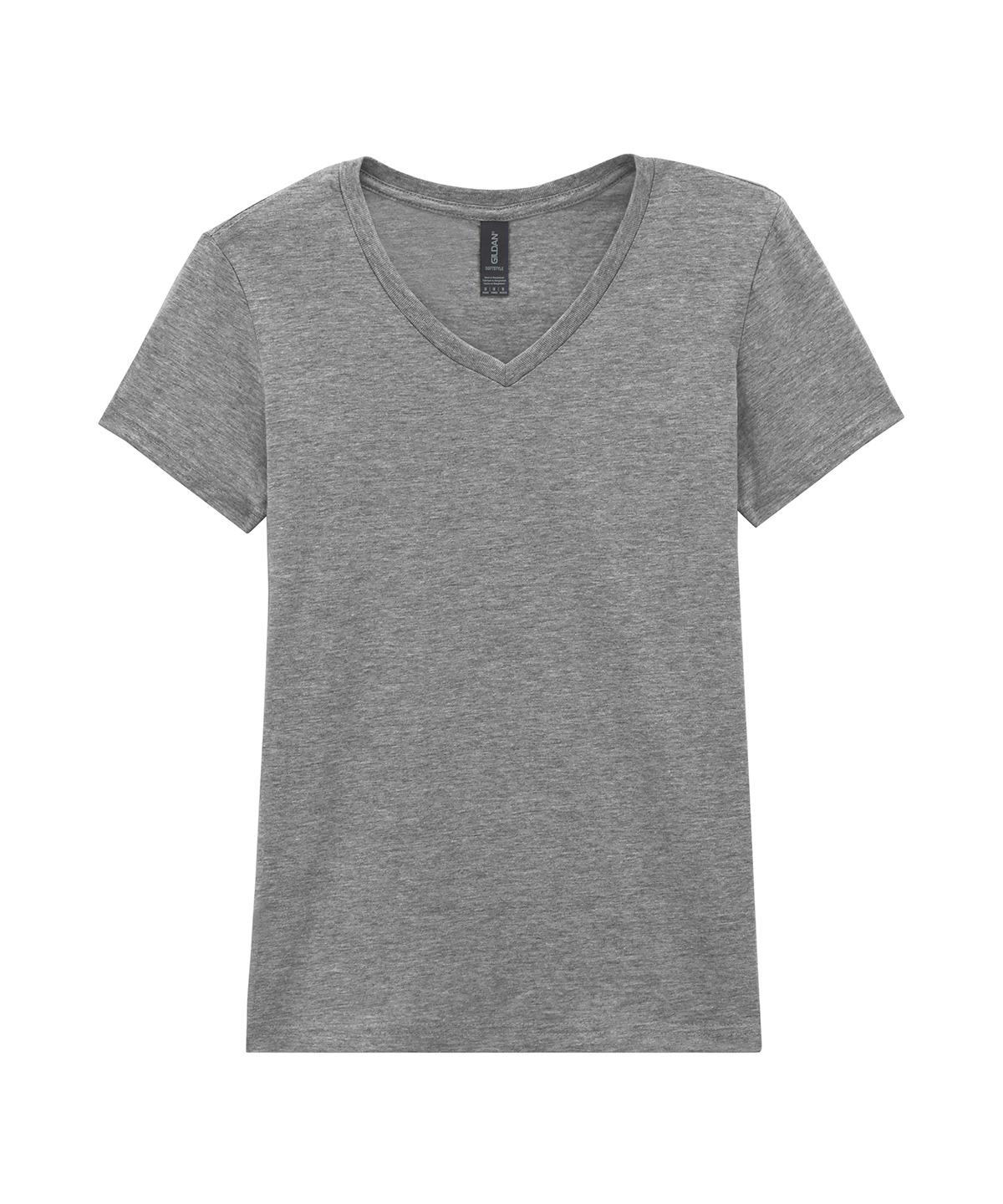 Gildan Softstyle Women`s V-Neck T-Shirt - Image 17