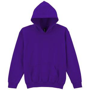 Gildan Heavy Blend  Youth Hooded Sweatshirt - Purple, L