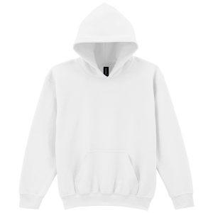 Gildan Heavy Blend  Youth Hooded Sweatshirt - White, L