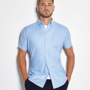 Kustom Kit Slim Fit Workwear Oxford Shirt Short Sleeve