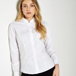 Kustom Kit Women`s Mandarin Collar Shirt Long-Sleeved (Tailored Fit)