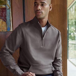 Kustom Kit Regular Fit 1/4-Zip Piqué Sweatshirt