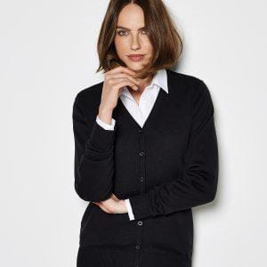 Kustom Kit Women`s Arundel V-Neck Cardigan Long Sleeve (Classic Fit)