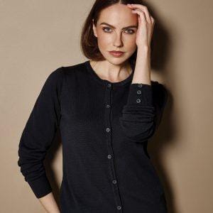 Kustom Kit Women`s Arundel Crew Neck Cardigan Long Sleeve (Classic Fit)