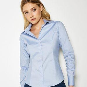 Kustom Kit Women`s Corporate Oxford Blouse Long-Sleeved (Tailored Fit)