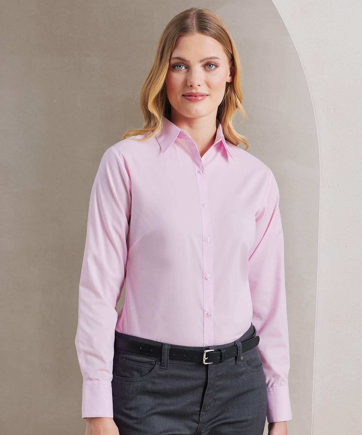 Premier Womens`s Poplin Long Sleeve Blouse