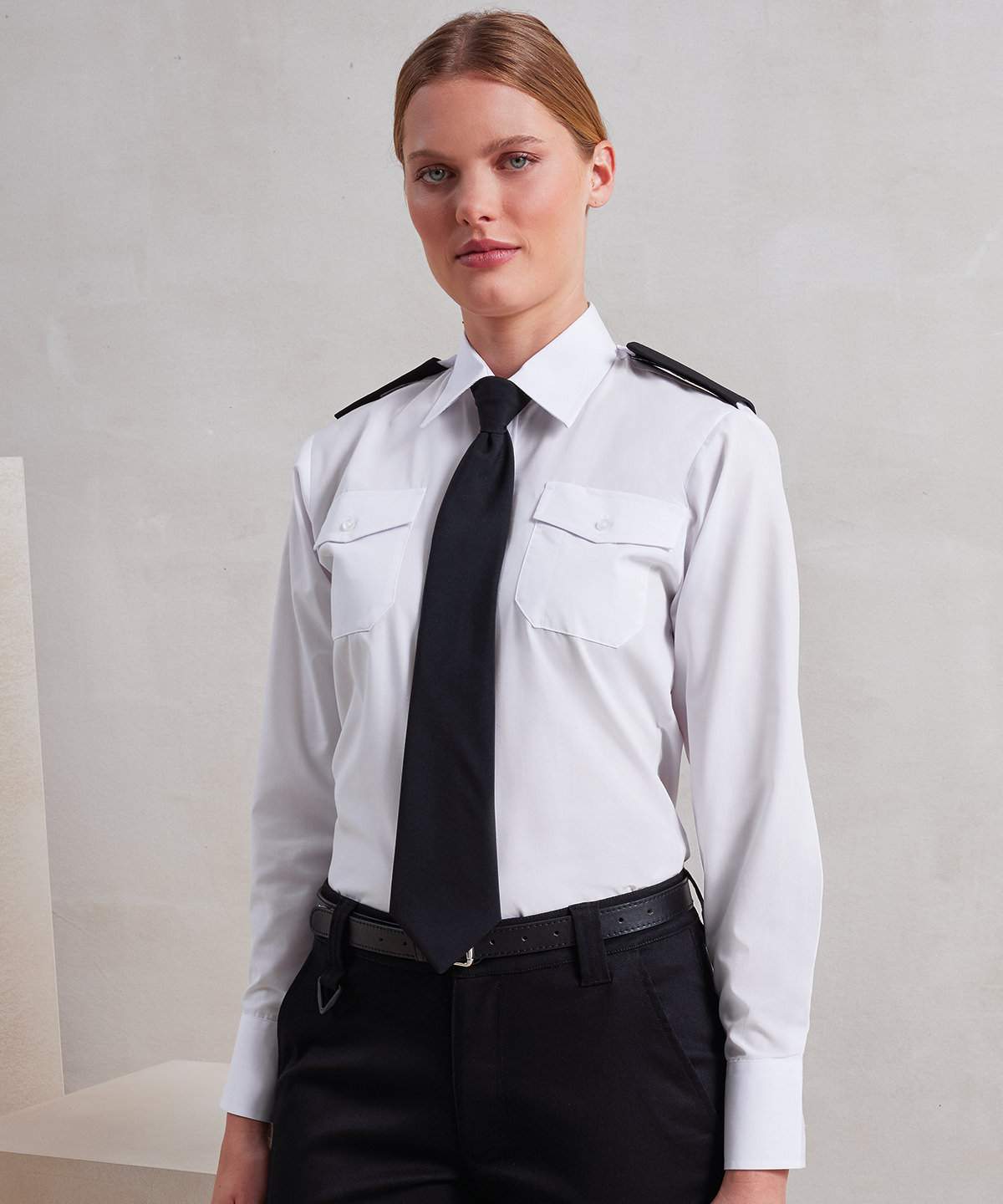 Premier Womens`s Long Sleeve Pilot Shirt