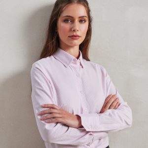 Premier Womens`s Cotton Rich Oxford Stripes Blouse