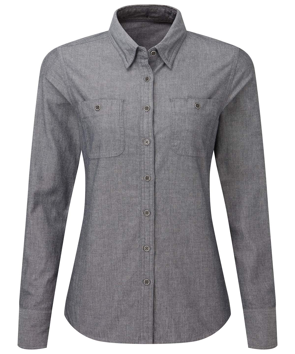 Premier Womens`s Chambray Shirt Organic And Fairtrade Certified - Image 2