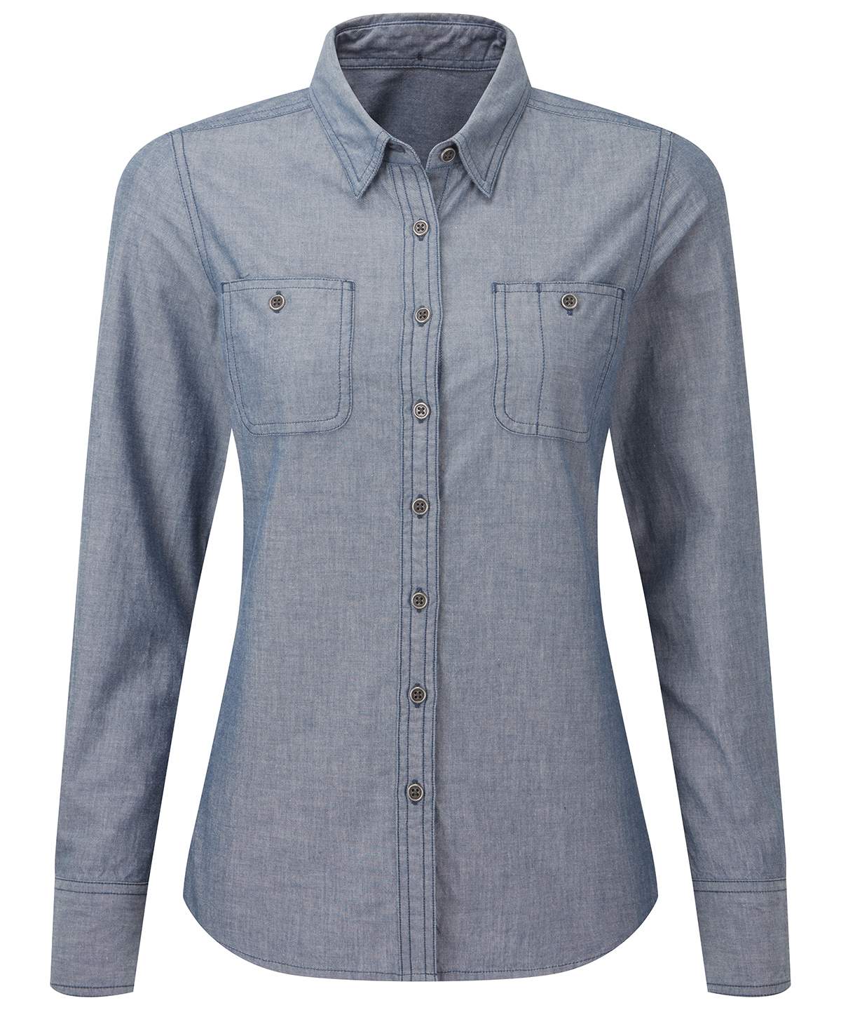 Premier Womens`s Chambray Shirt Organic And Fairtrade Certified - Image 7