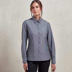 Premier Womens`s Chambray Shirt Organic And Fairtrade Certified