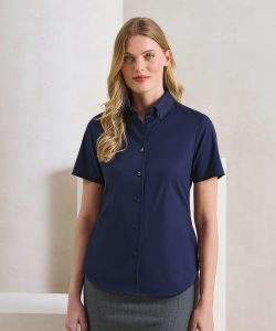 Premier Womens`s Supreme Oxford Short Sleeve Shirt