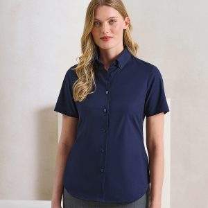 Premier Womens`s Supreme Oxford Short Sleeve Shirt