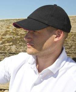 Result Headwear Low-Profile Heavy Brushed Cotton Cap With Sandwich Peak