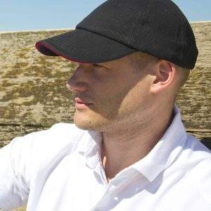 Result Headwear Low-Profile Heavy Brushed Cotton Cap With Sandwich Peak
