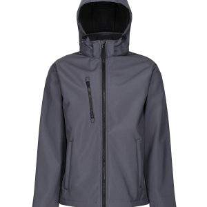 Regatta Professional Venturer 3-Layer Hooded Softshell Jacket - Seal Grey/Black, 2XL