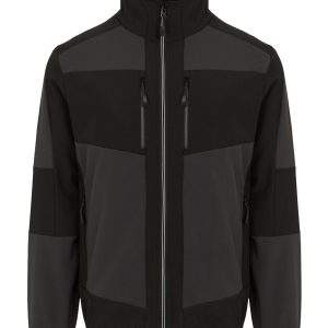 Regatta Professional E-Volve Unisex 2-Layer Softshell Jacket - Ash/Black, 2XL