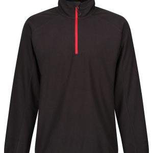 Regatta Professional Navigate Half-Zip Fleece - Black/Classic Red, 2XL