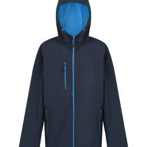 Regatta Professional Navigate 2-Layer Hooded Softshell Jacket - Navy/French Blue, 2XL