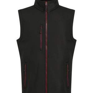 Regatta Professional Navigate 2-Layer Softshell Bodywarmer - Black/Classic Red, 2XL