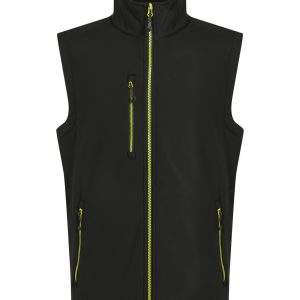 Regatta Professional Navigate 2-Layer Softshell Bodywarmer - Black/Lime, 2XL