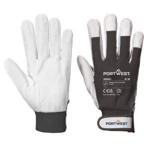 Portwest Leather 110 Grain Palm Mechanical Glove (Pack of 12 Pairs)