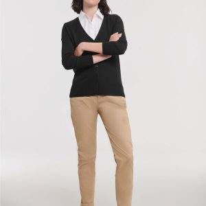 Russell Collection Ladies' V-Neck Knitted Cardigan