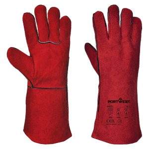 Portwest Welders 210 Split Leather Red Gauntlet