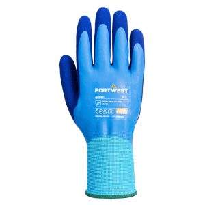 Portwest Grip 13 Latex Foam Aqua Glove (Pack of 12 Pairs)