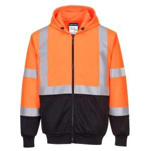 Portwest Hi-Vis Contrast Zipped Hoodie