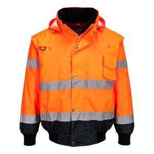 Portwest Hi-Vis 3-in-1 Contrast Bomber Jacket