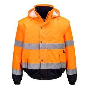 Portwest Hi-Vis 2-in-1 Contrast Bomber Jacket