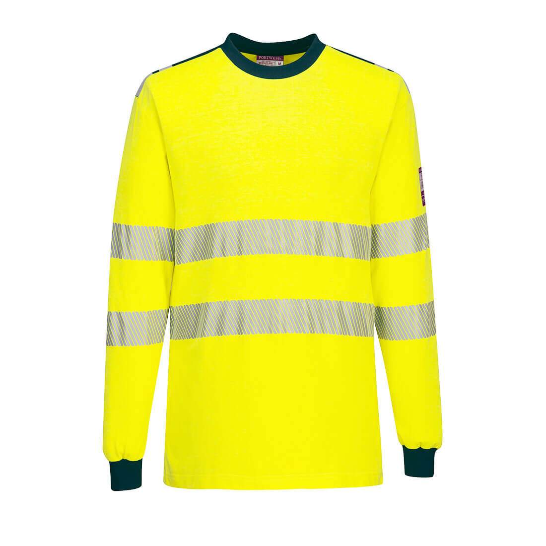 Portwest PW3 Modaflame Knit Hi-Vis FR Long Sleeve T-Shirt - Image 2