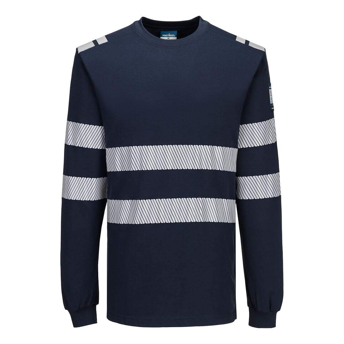 Portwest PW3 Modaflame Knit FR Long Sleeve T-Shirt - Image 2