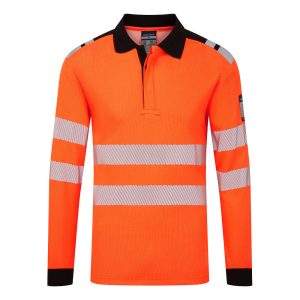 Portwest PW3 Modaflame Knit HVO FR Long Sleeve Polo Shirt