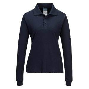 Portwest Modaflame Knit FR Women's Long Sleeve Polo Shirt