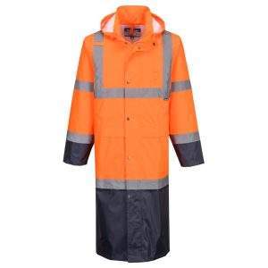 Portwest Hi-Vis Contrast Raincoat 122cm