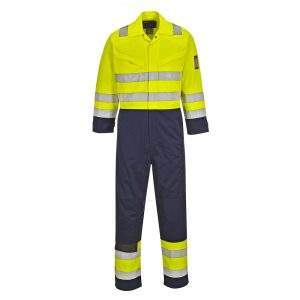 Portwest Modaflame Work Hi-Vis Multi-Norm Contrast FR Coverall