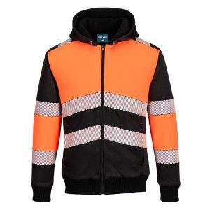 Portwest PW3 Hi-Vis Zipped Class 1 Winter Hoodie
